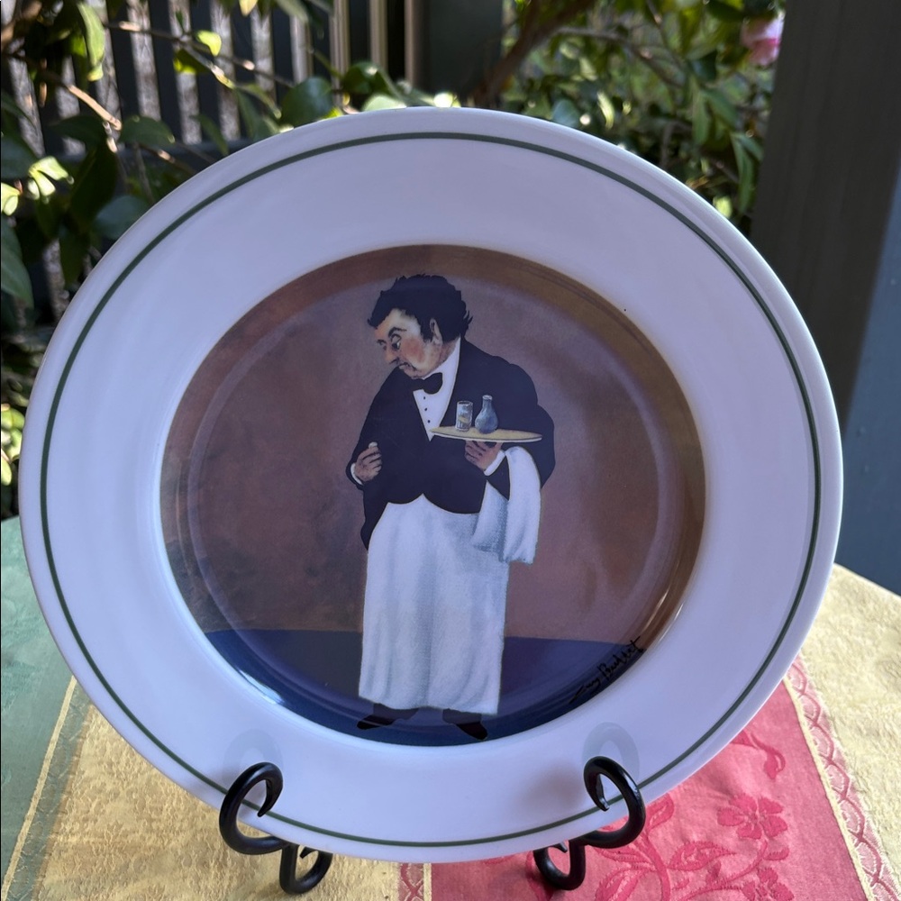 Guy Buffet ~ Williams Sonoma " Sommelier" " The Bad Tip" Plate